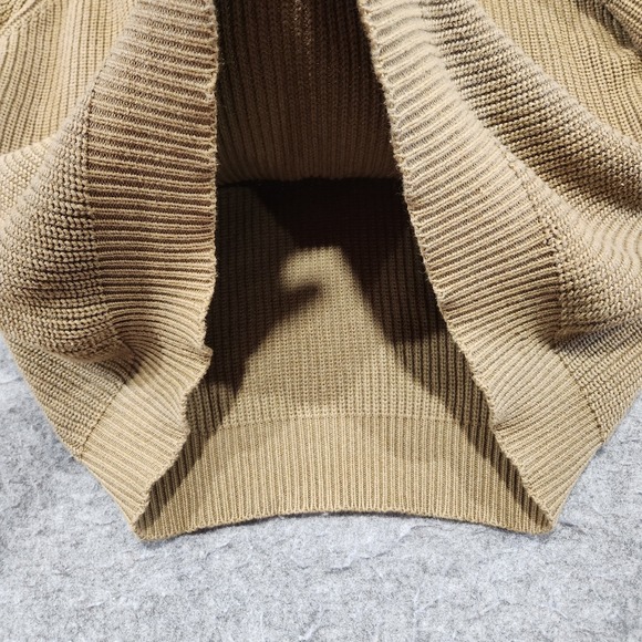 Orvis Mens L Large Cotton Knit Shawl Collar Infantry Button Sweater Elbow Pads - Picture 12 of 14